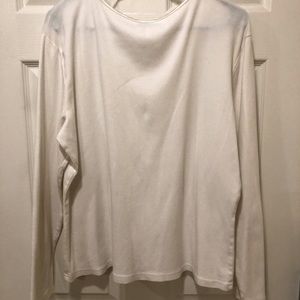 J Jill Long Sleeve Winter White T Shirt